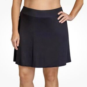Tail Women's sz XXL Onyx Black Flounce Pull- On Tennis Skort New